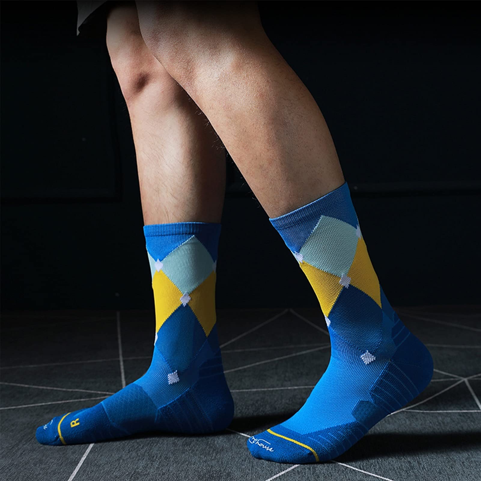 Calzini da Uomo in Esecuzione da Uomo Maratona Esterno Calzini Sportivi Traspiranti in Esecuzione Athletic Casual umidità Calzini for Wicking Calzini da Corsa