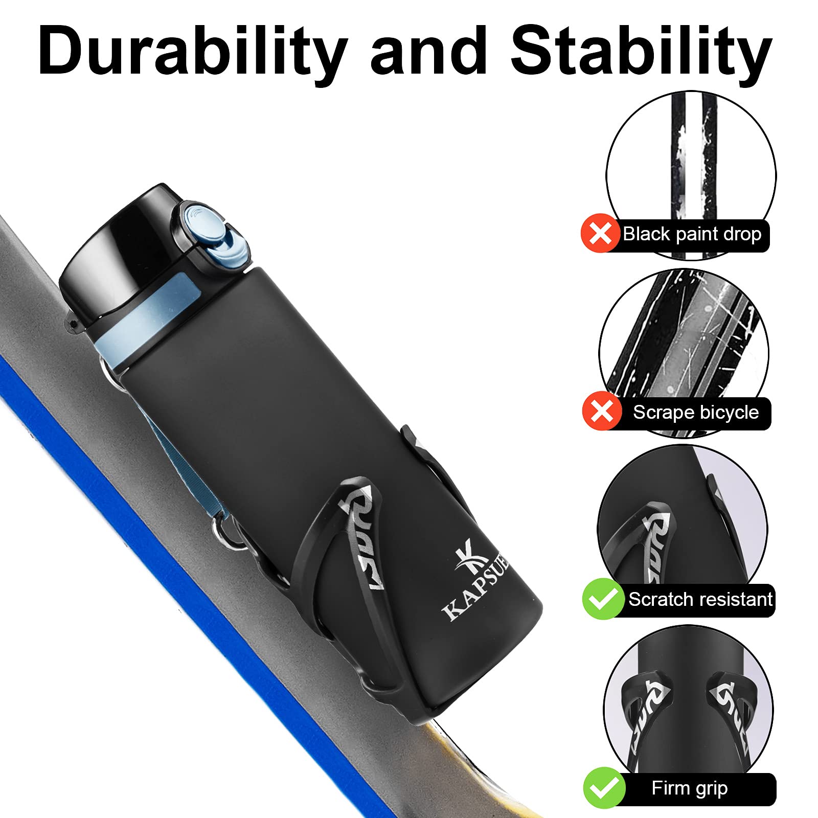 UHETLET Flaschenhalter Fahrrad - Universell Für 55-75mm Flaschen, Ohne Schrauben