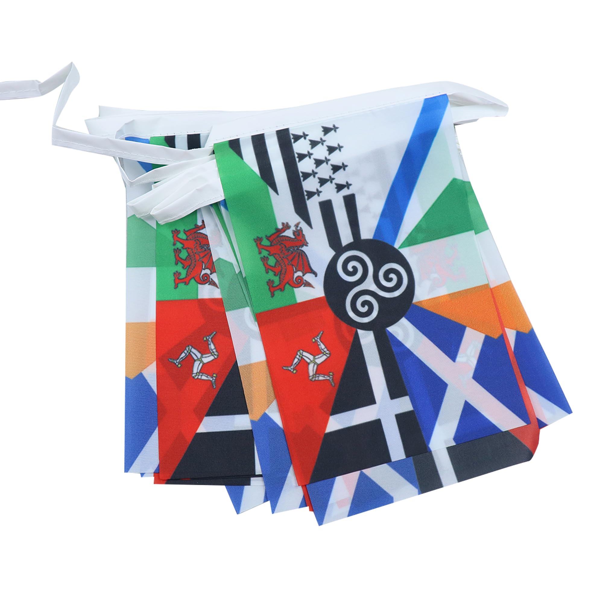 AZ FLAG Multi Celtic Bunting 20 ft 20 flags Light Polyester