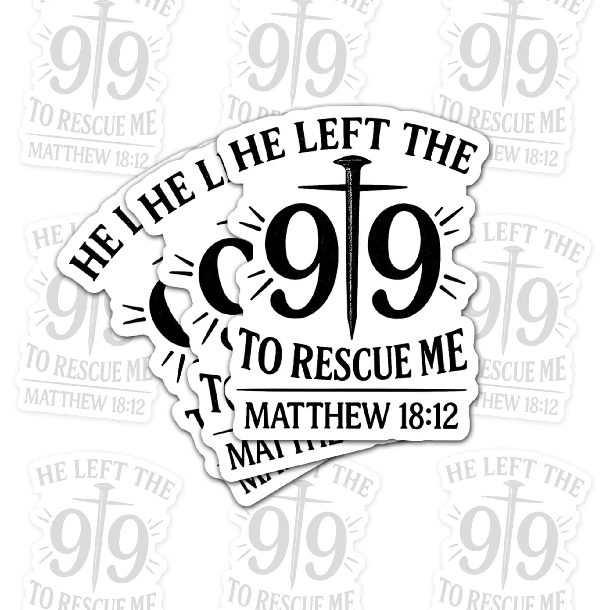 Photo 1 of (3Pcs) He Left The 99 to Rescue Me Christian Sticker Inspirational Bible Verse Matthew 18:12 Jesus Faith Prayer Vinyl Decal for Tumbler Laptop Water Bottles Book Phone 3x2.2 inches