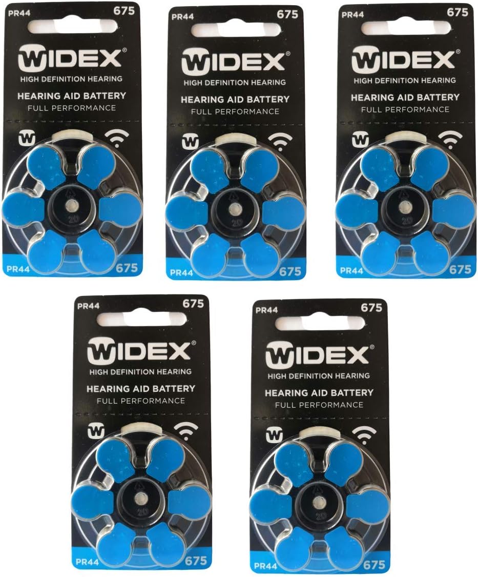 hearing aid battery size675 (5 Pack= 30 batteries)