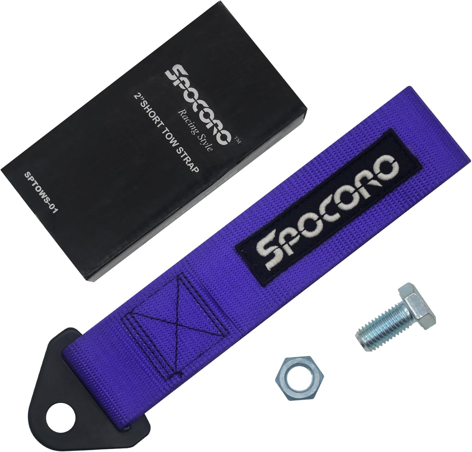 Car Racing Tow Strap,Front or Rear Bumper Tow Strap Purple (Pack of 1)