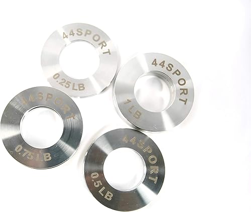 Miniatura 8 de 44SPORT - Placas de acero fraccionadas olímpicas - Par de pesos de 14, 12, 34, 1 libra (8 en total)