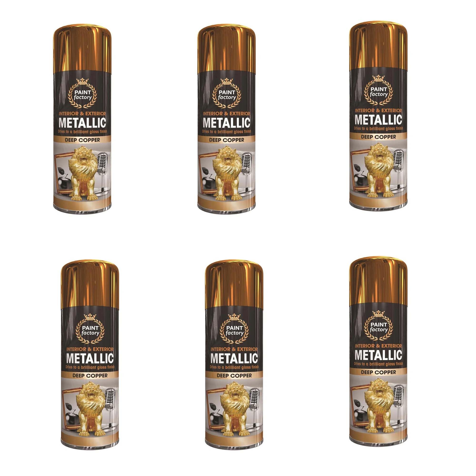HOCHSTE Quick-Drying Spray Paint, DIY Enthusiasts, Long-Lasting, Perfect Wood, Plastic, Metal, Home Repairs, Easy To Apply, Interior And Exterior Use, 400ml, (6, Metallic Deep Copper)