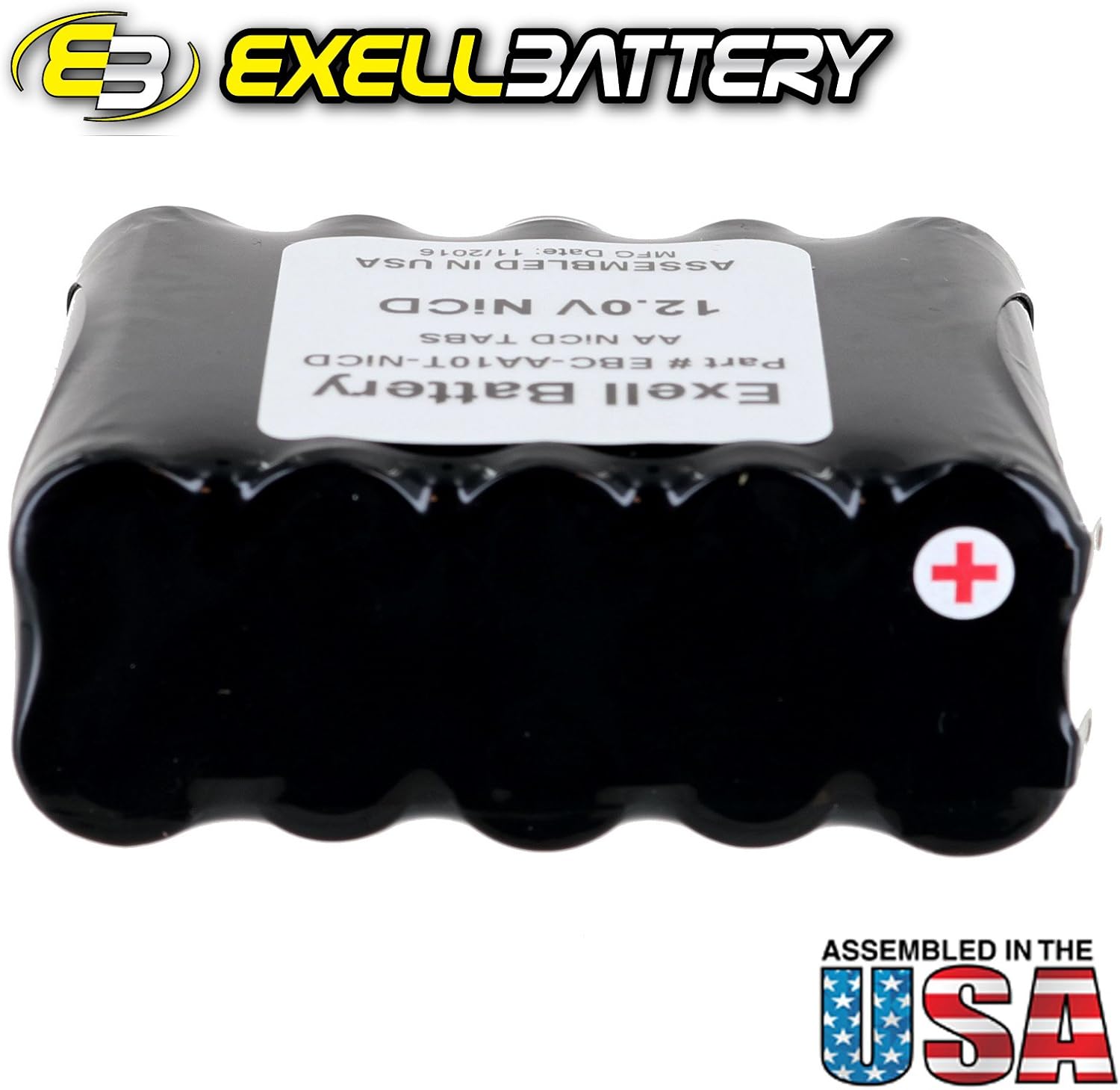 3pc Exell 12 V 1000 mAh (10xAA) NiCd Battery Pack w/Tabs