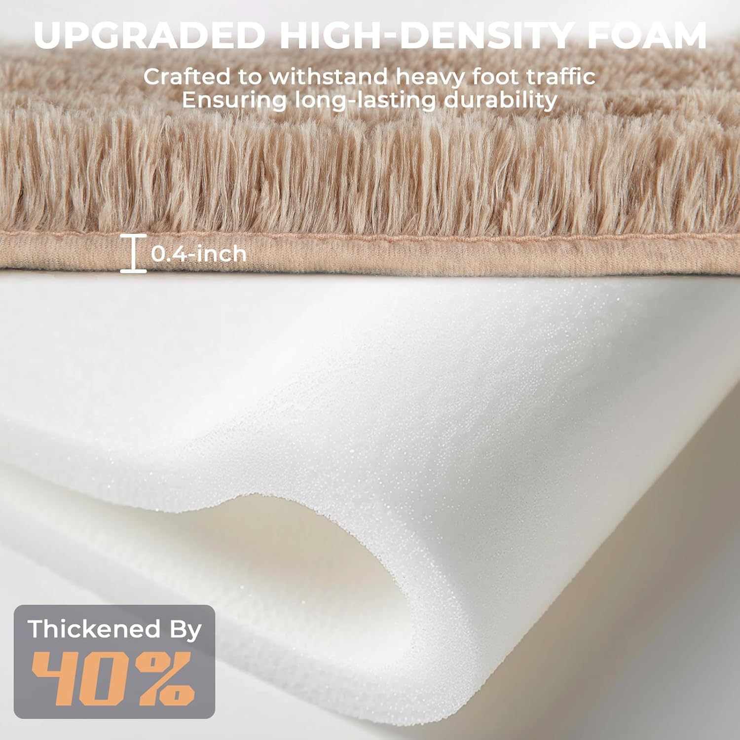 OPPODREAM 8x10 Beige Rugs for Bedroom, Ultra-Soft Fluffy Area Rugs for Living Room, 8 x 10 Shag Carpet for Nursery, Kids, Girl, Boy, Baby, Plush, Fuzzy, Shaggy, Cute Home Decor