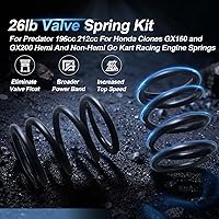 Vista 2 de Kit de resortes de válvula de 26 lb para Predator 196cc 212cc para Honda Clones GX160 y GX200 Hemi y sin Hemi Go Kart Resortes de motor de carreras
