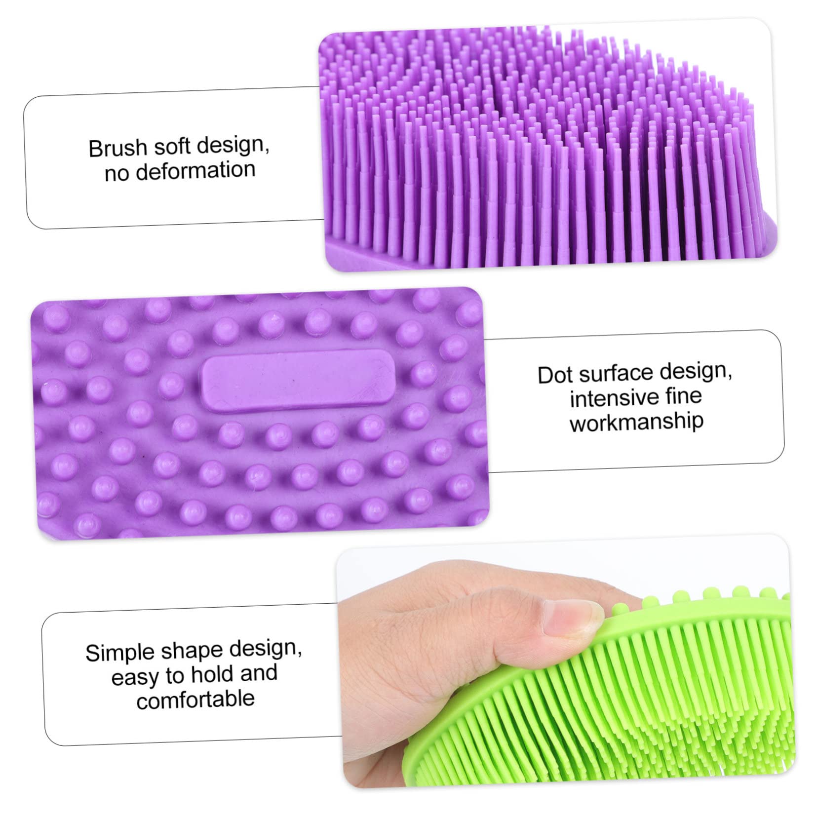 Healeved Bath Brush for Body Exfoliating Body Child Washing Head Brush Softer Bristles Comfortable Massage