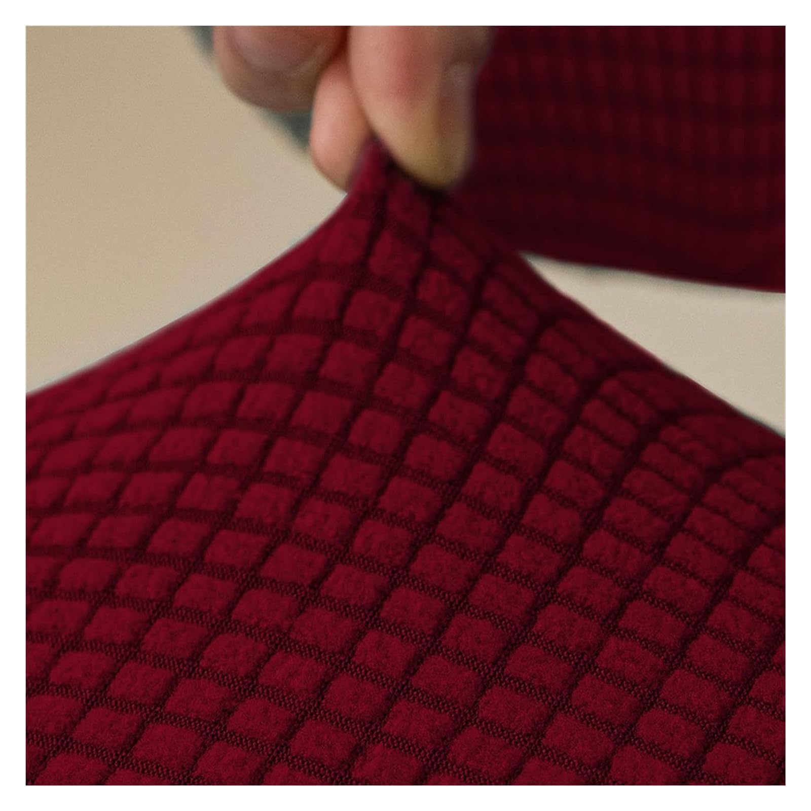 Coprisedili for sedie da ufficio, protezioni for sedie, coprisedie girevoli sfoderabili e lavabili in tessuto di seta di mais(Wine Red,4PCS)