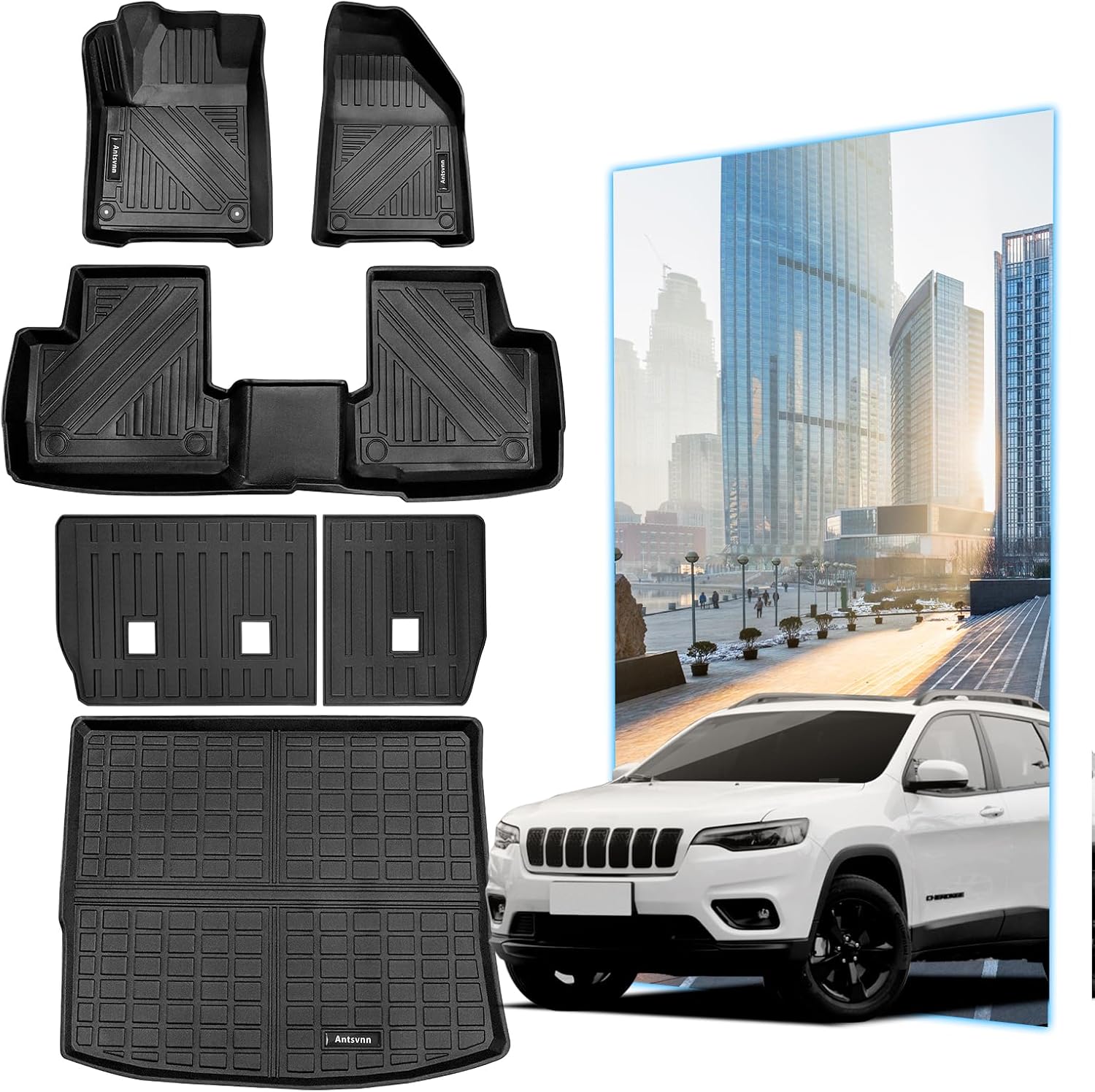 Amazon.com: Antsvnn Compatible for Jeep Cherokee 2023-2014 Floor Mats ...