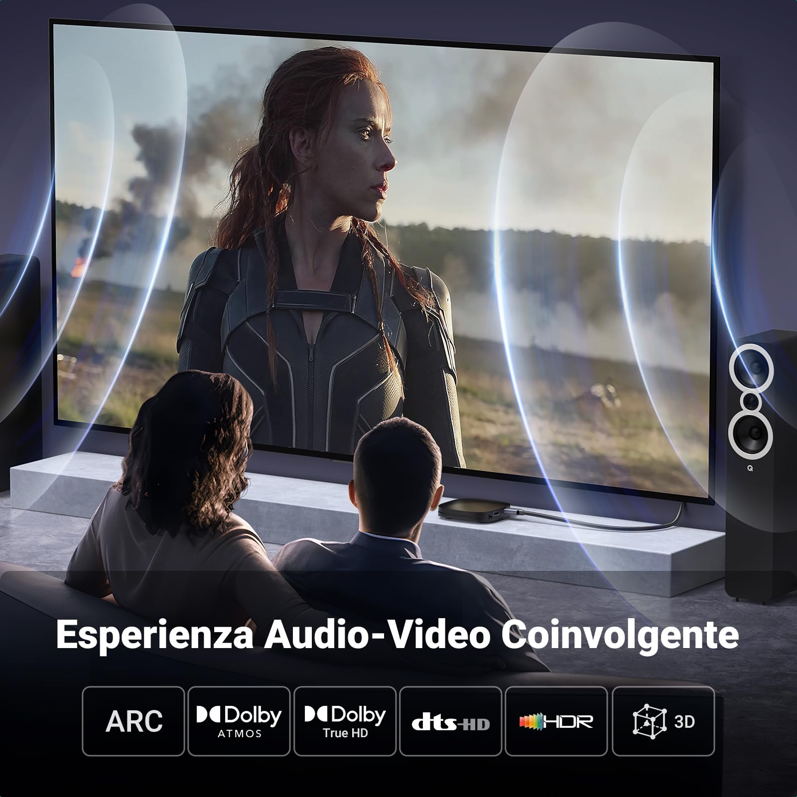 UGREEN Cavo HDMI 4K 60Hz HDMI 2.0 Cavo 3D HDR ARC Dolby Vision Compatibile con PS5 PS4 Xbox Sound Bar TV Intreccio Nylon, 3M