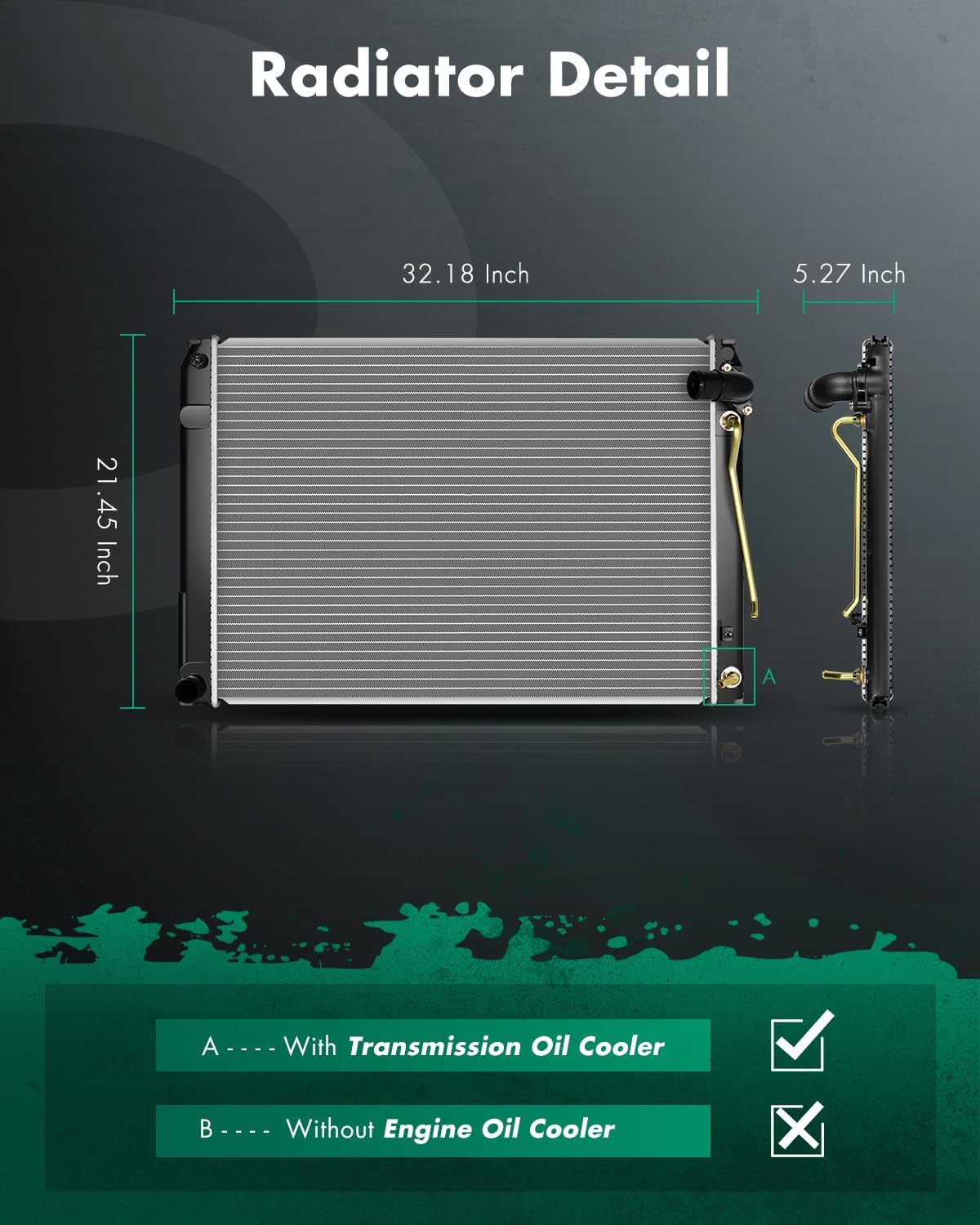 SCITOO 2681 Radiator Fit 2004-2006 for Toyota for Sienna 3.3L