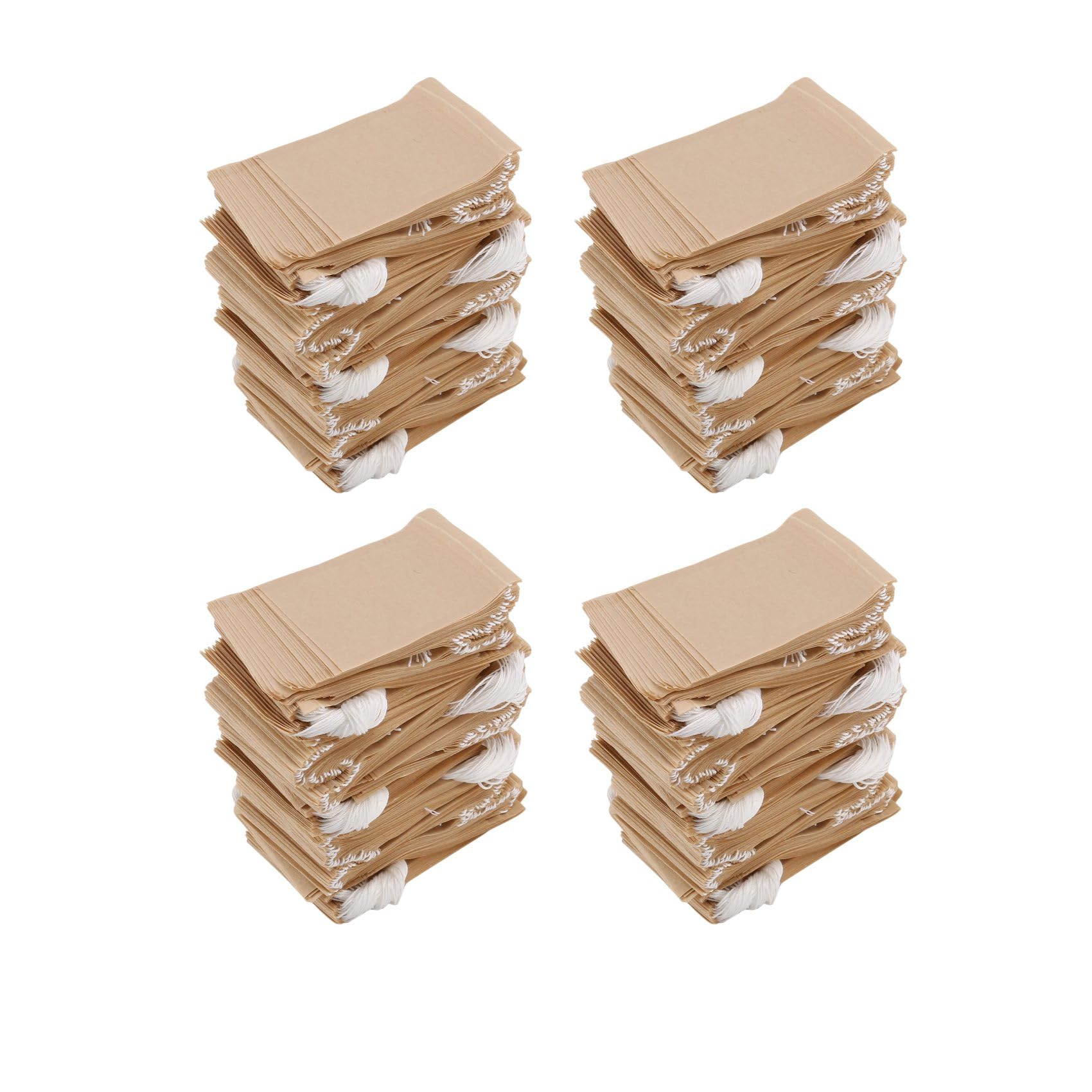 Sachets filtres à thé pour thé en vrac et café en papier naturel avec cordon