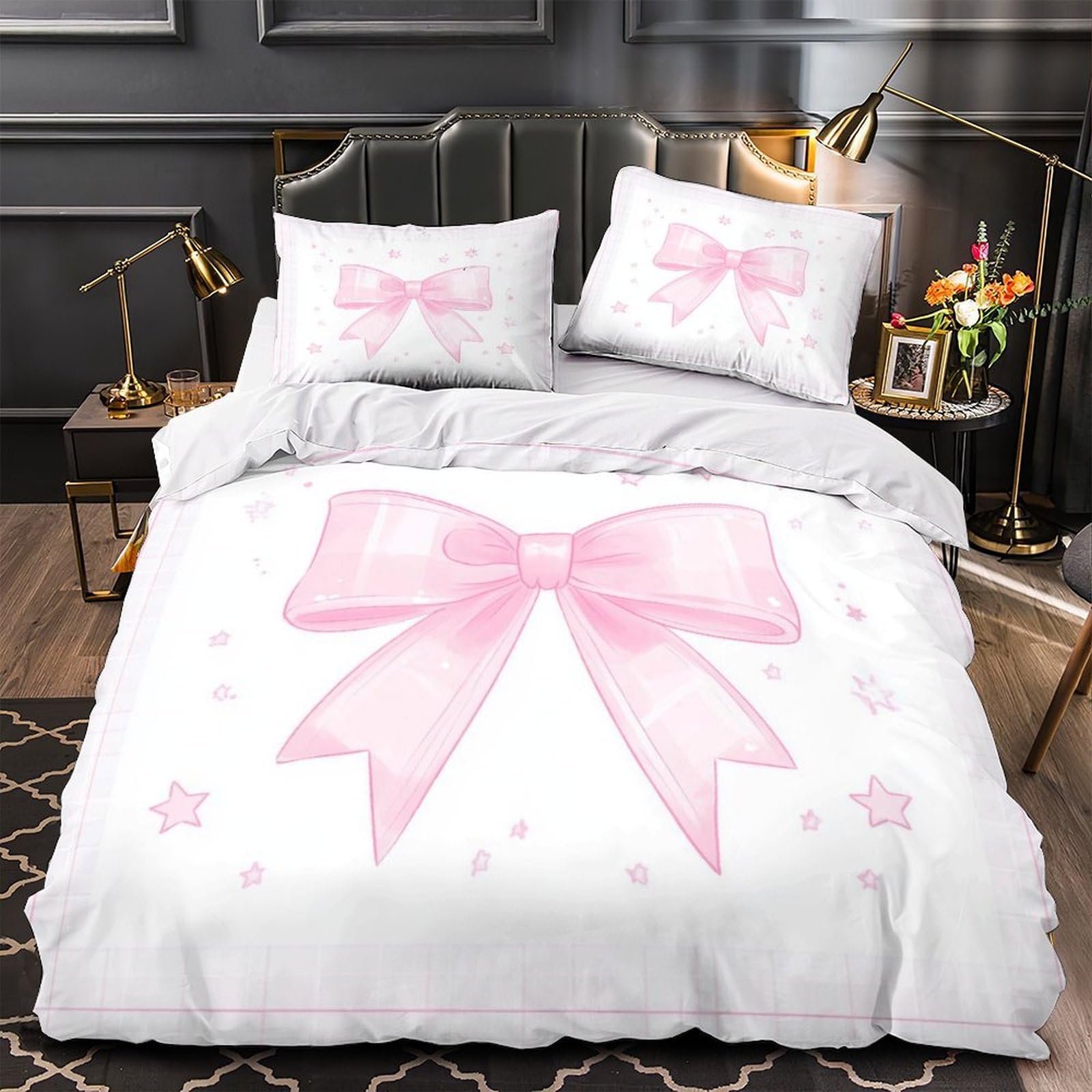 Parure de lit pingouin 260x220 anti-acarien housse de couette microfibre douce fermeture éclair