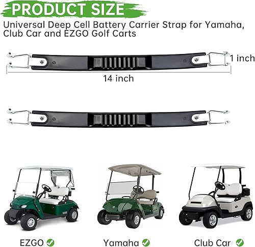 Miniatura 5 de 10L0L Correa de elevación de batería para carrito de golf funciona para baterías de celdas profundas de Troya, correa universal de celda profunda