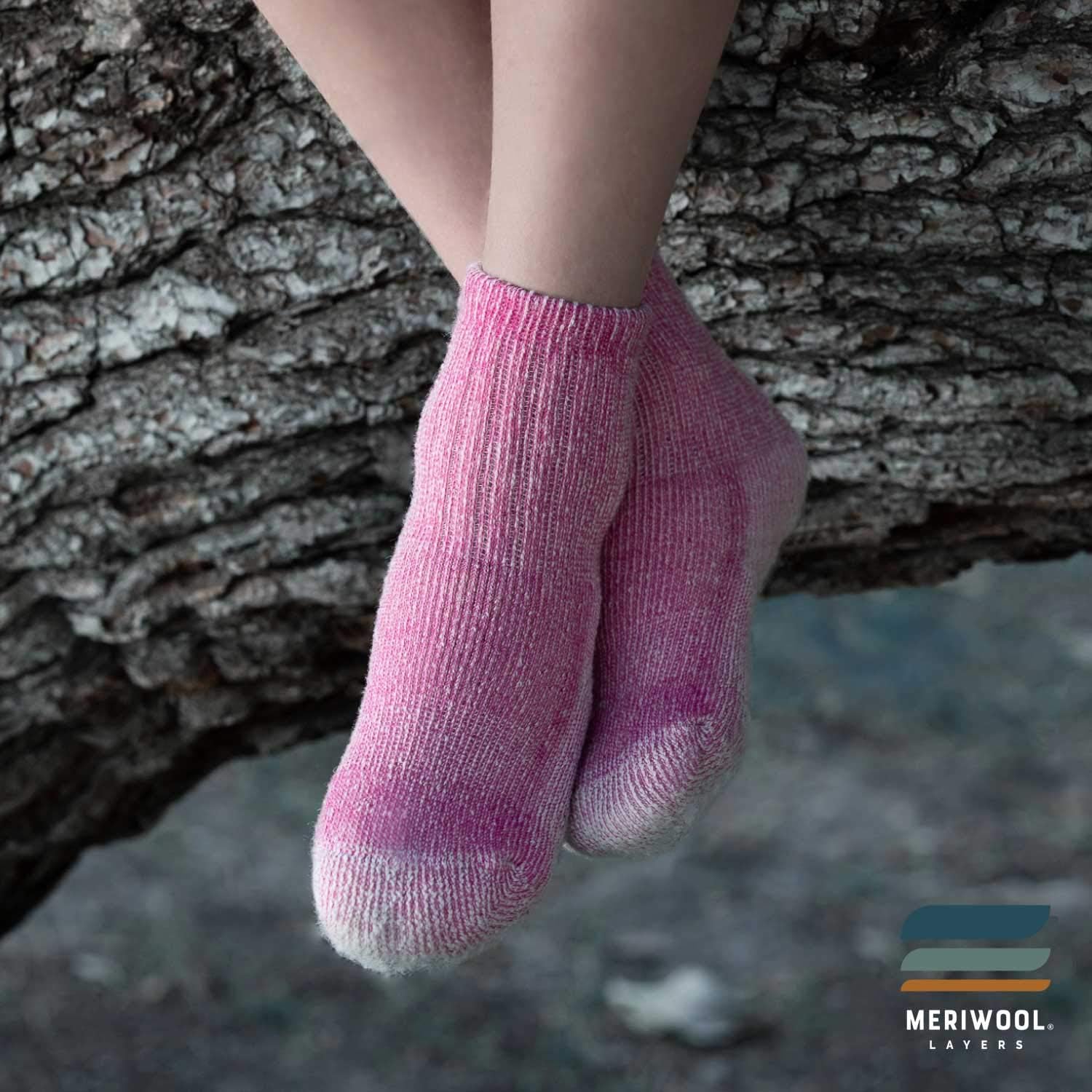 MERIWOOL Merino Wool Kids Hiking Socks for Children 3 Pairs : Clothing, Shoes & Jewelry