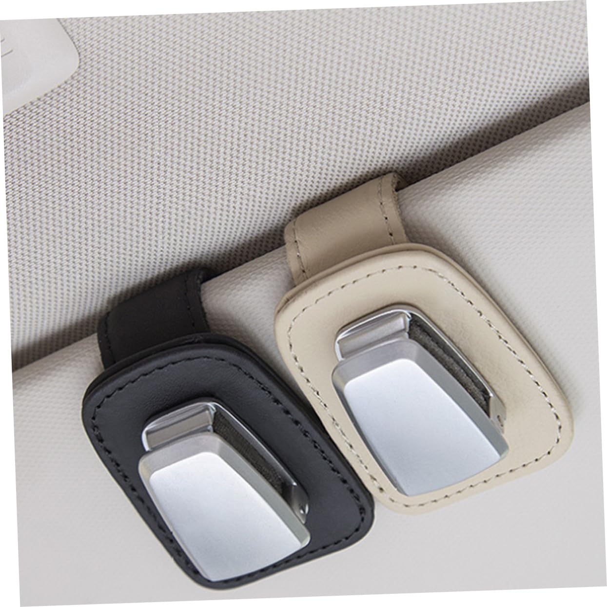 ibasenice 3piezas Soporte para Gafas De Sol Multi-Funcional Clip De Almacenamiento para Visera De Coche Beige Accesorio Práctico para Evitar Rasguños y Roturas