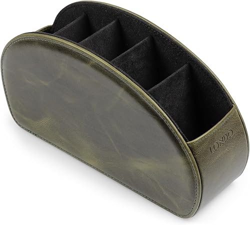 Miniatura 7 de Soporte para control remoto, organizador para almacenar DVD, Blu-ray, TV, Roku o Apple TV, controles remotos de cuero genuino italiano con forro de