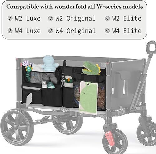 Miniatura 2 de ORKELS Red de carga para carriola, compatible con todos los modelos WONDERFOLD de la serie W, organizador de accesorios para cochecito con múltiples