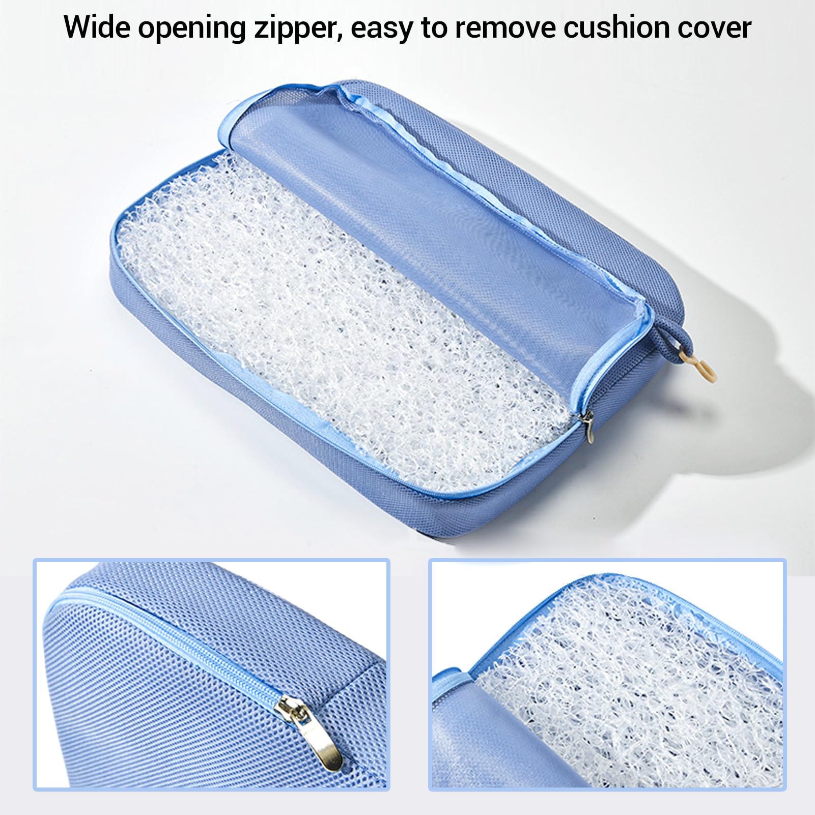 Cuscino del Sedile della Doccia per Sedie Doccia, Cuscinetto Sedia Bagno per Anziani e Rimovibile Cuscino di Sedile Bagno Lavabile (BLUE)