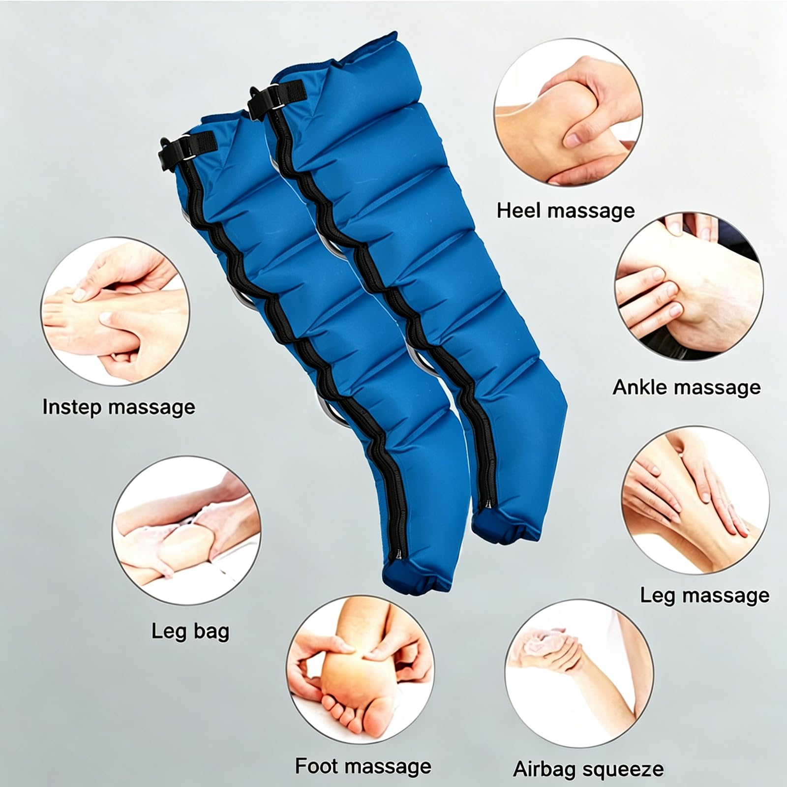 Pressoterapia per Casa, Massaggiatore Gambe Linfodrenante Timer Regolabile Elettrico Compressione Aria, Circolazione Sollievo Dolore Gambe Pesanti Lipedema Massaggio Profondo Trattamento Recupero
