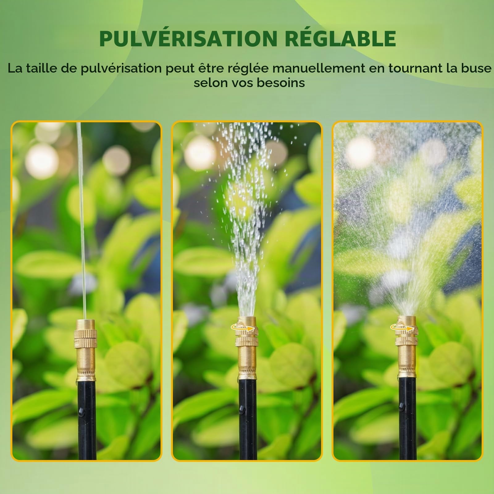 15m Système d'irrigation Jardin 360° Flexible Kit d'irrigation Goutte à Goutte DIY Kit Arrosage Automatique avec 9mm Tuyau et 30pcs Réglable Tête d'Arroseur pour Serre Cour Pelouse Plantes