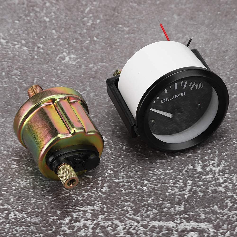 sonde pression huile,Sonde Pression Huile,Öldruckanzeige 52Mm/2In 12V Universal,Pression Huile,Indicateur De Pression D'Huile,Indicateur De Jauge De Pression D'Huile ¨¦Lectromagn¨¦Tique De Voiture Uni