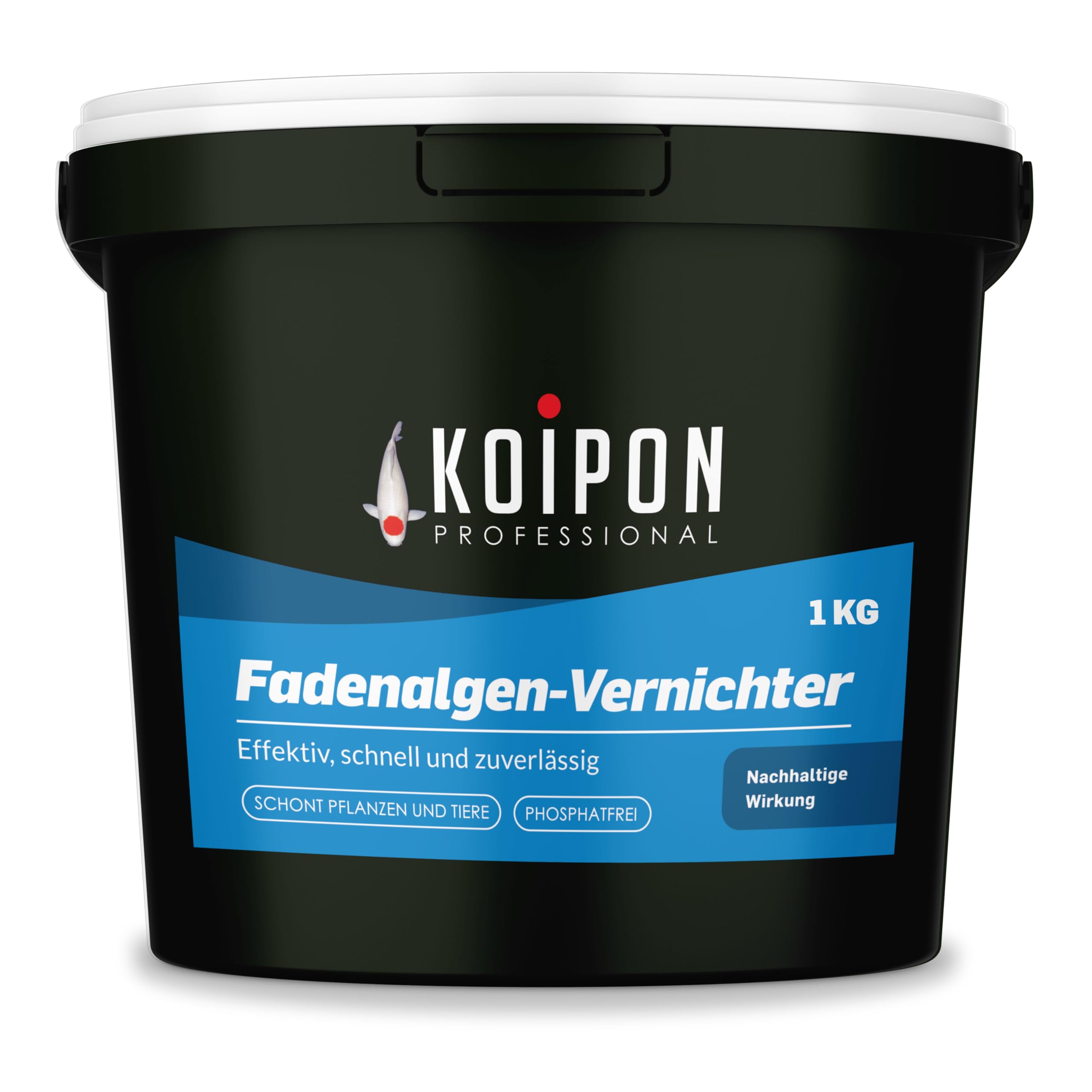 KOIPON Fadenalgen-Vernichter 1 kg, Phosphatfreie Algenbekämpfung, Fadenalgenvernichter gegen Algenwachstum und Fadenalgen im Gartenteich