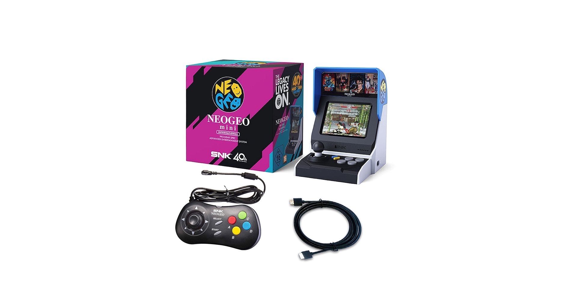 Nintendo Switch NEOGEO MINI INTERNATIONAL Amazon.com: NEOGEO Mini International Arcade and Black
