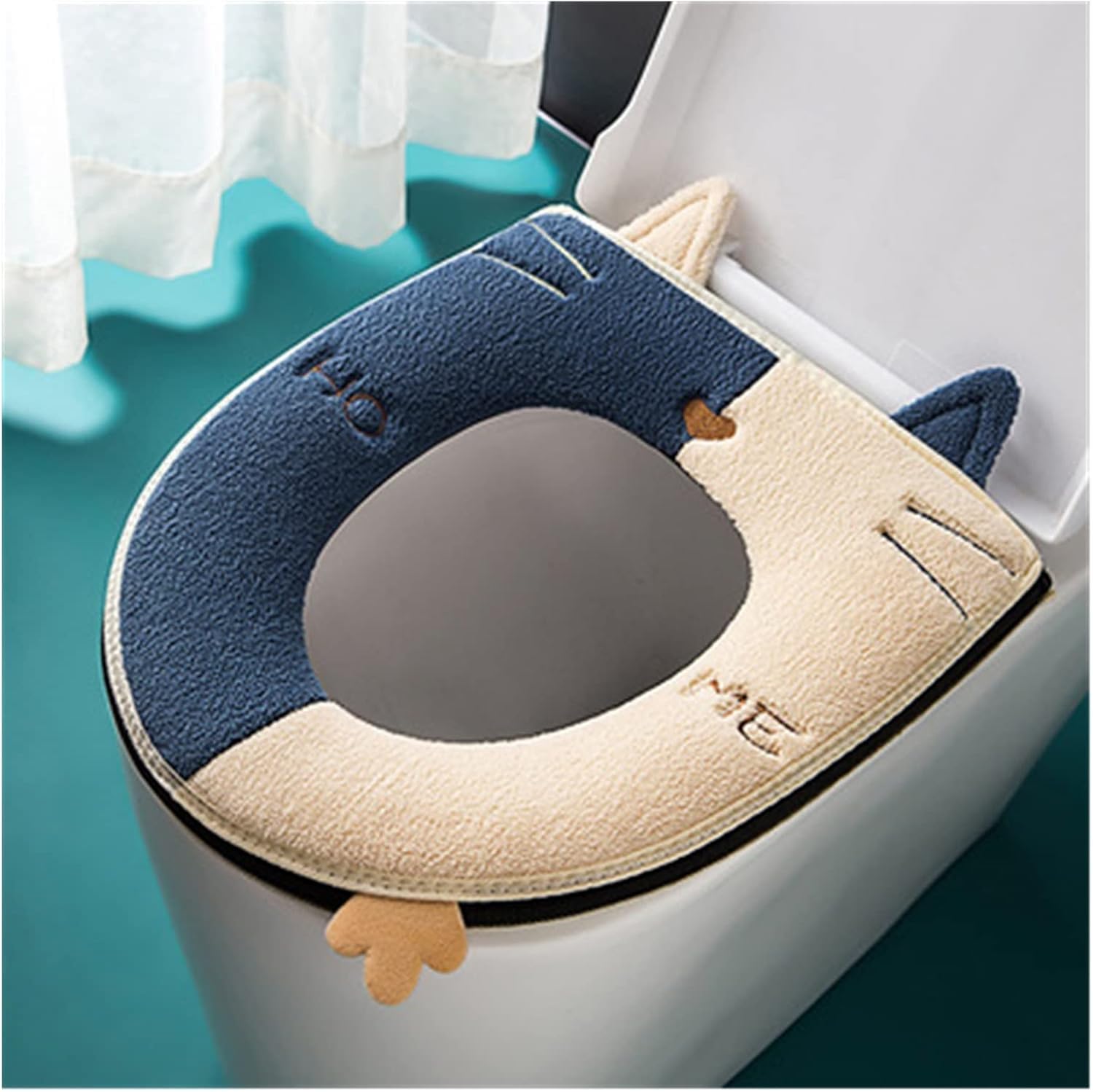 Warm Winter Toilet Seat Cover with Handle Universal Toilet Seat Bathroom Supplies