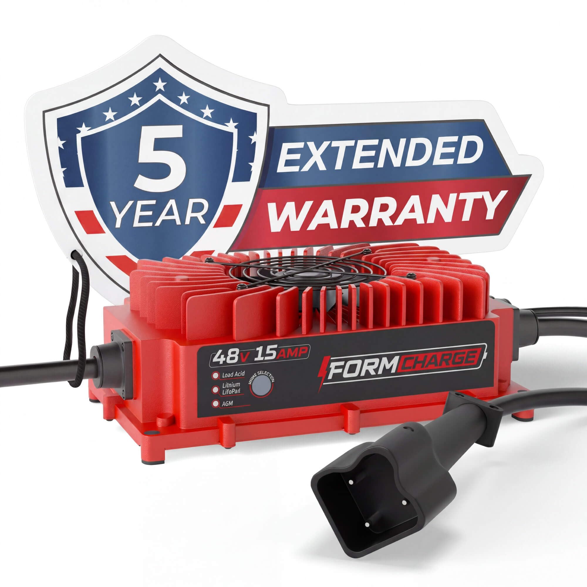 FORM 48 Volt Golf Cart Battery Charger for Yamaha G29 Drive & Drive 2-48V 15AMP Lead Acid