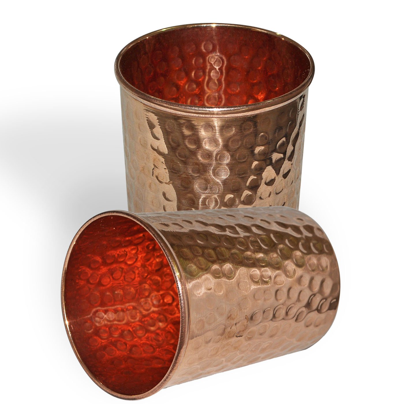 Verres martelés en cuivre pur artisanaux pour l'élégance de vos tables