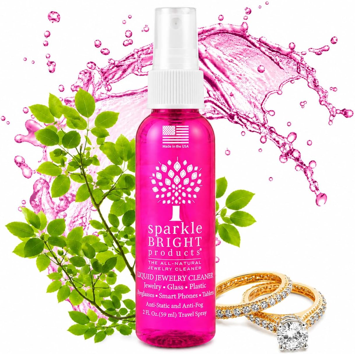 Sparkle Bright Jewelry Cleaner - Jewelry Cleaning Solution, 4oz. Jar