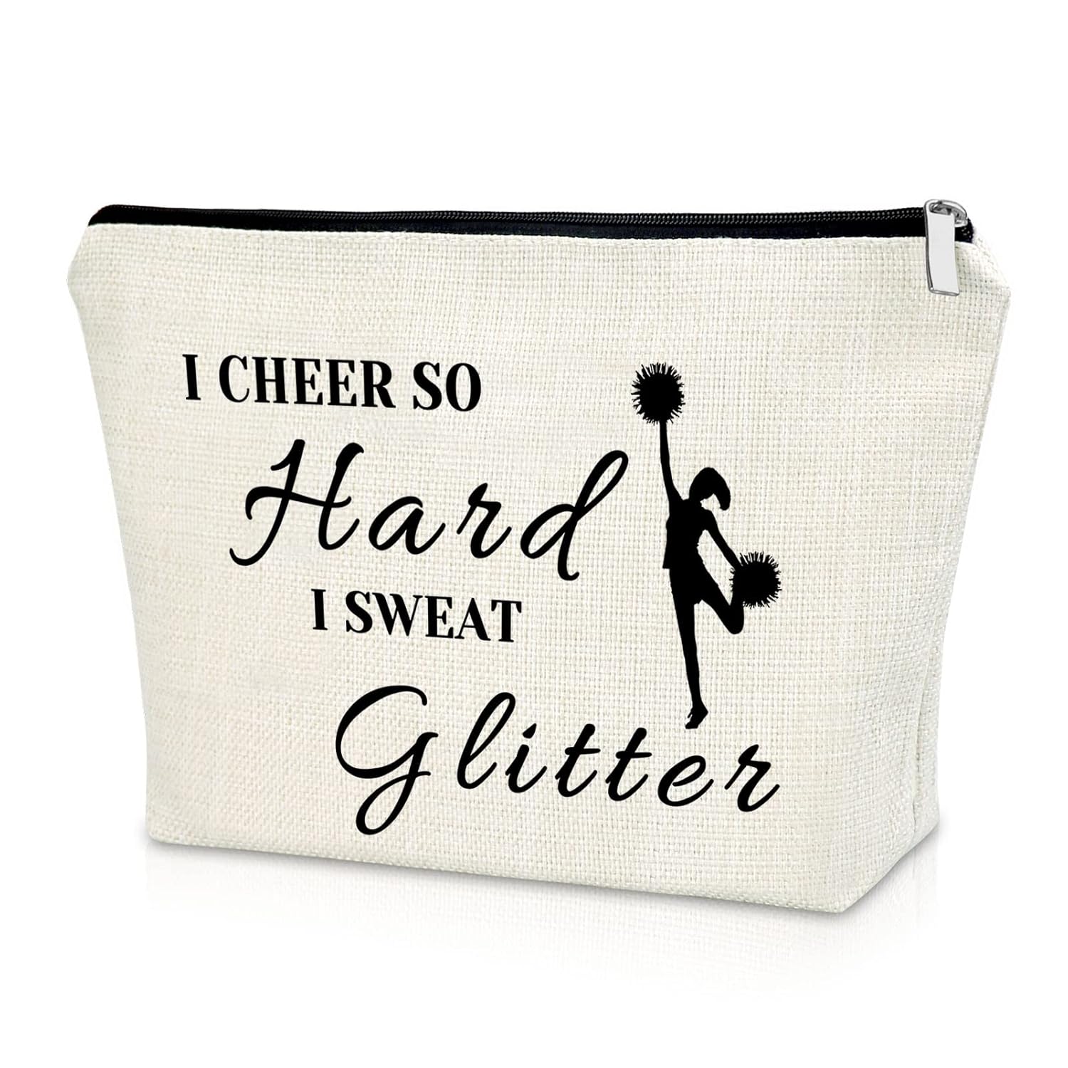 Cheerleader Gift for Teen Girls Makeup Bag Cheerleader Gift for Women Cosmetic Bag Cheer Team Gift Ideas Thank You Gift for Cheerleader Birthday Christmas Thanksgiving Gift Cosmetic Travel Bag