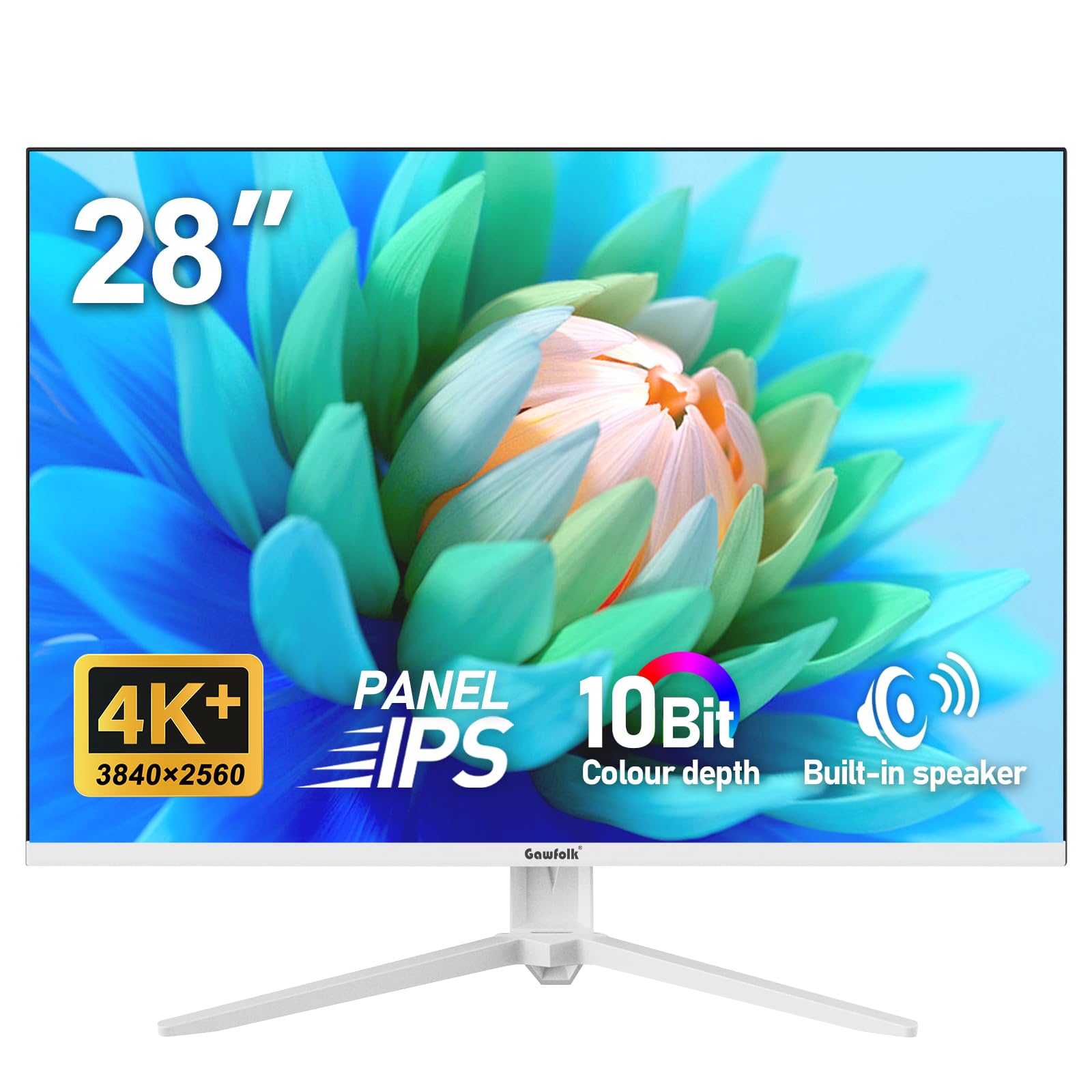 Gawfolk 28 inch UHD 4K Computer Monitor IPS Ultra HD 3840 2560p Screen 3 2 10Bit 1 07