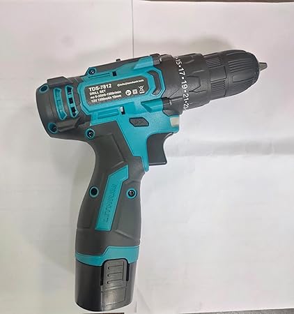 TDS-7812 Cordless Screwdriver & Drill Set, 12V, Lightweight and Compact with Adjustable Torque, Dual-Speed, Impact Drilling, and Complete Accessory Kit for Wood, Metal, and Masonry