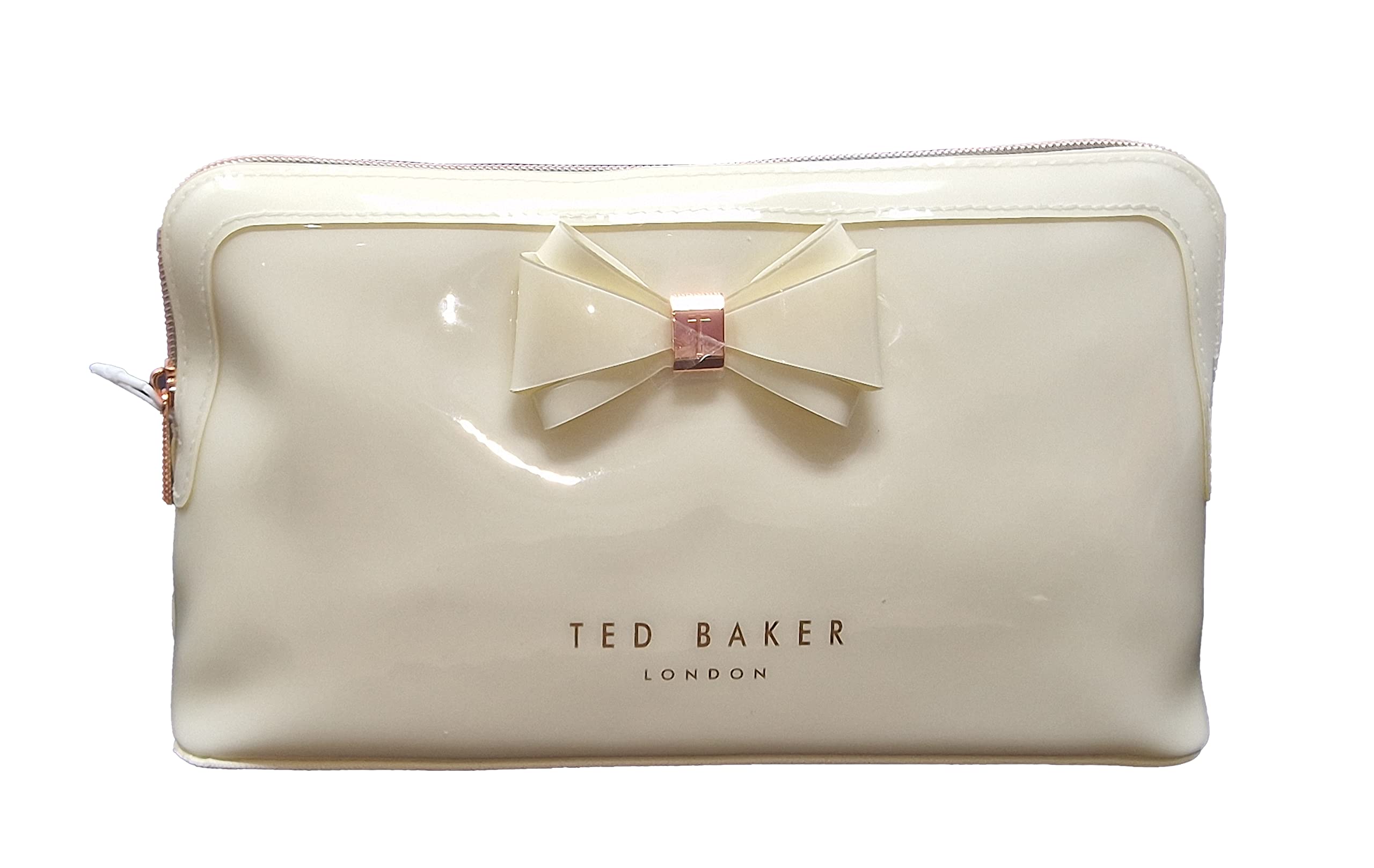 Ted BakerAbbie Curved Bow Washbag Toiletry Cosmetic Bag in Ivory, One Size