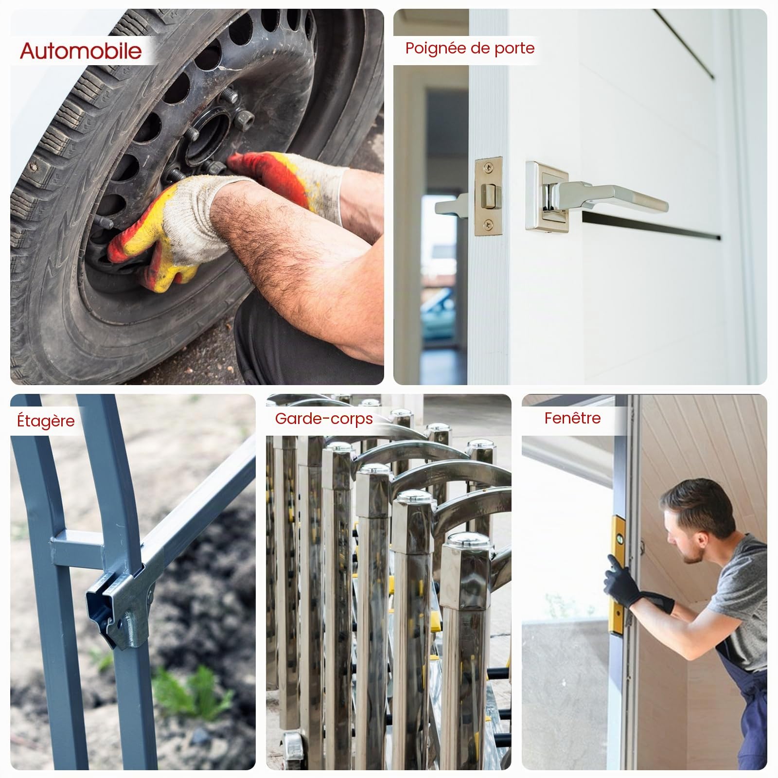 H HOLDPEAK Pince a Insert Fileté, 13" Pince a écrous à rivets, Kit Professionnel Outil à Riveter avec 70 écrous et 7 Mandrins M3-M12 facile à remplacer, Pince a Rivet Fileté avec étui de transport