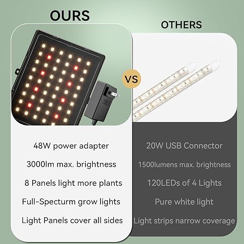 Miniatura 3 de Soporte para plantas de interior con luces de cultivo de 62 pulgadas, estante grande para plantas de 11 niveles, soporte de esquina de 11 niveles
