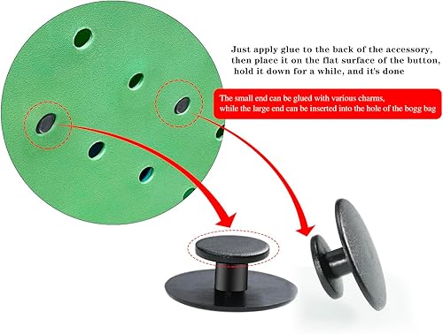 Miniatura 8 de Accesorio de broca en blanco para bolsas Bogg, 20 piezas de remaches de inserción, accesorios de botón, adornos de bricolaje para bolsas Bogg,