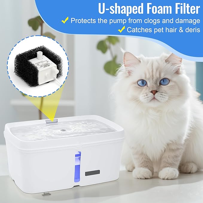 Enhon 20 Filtros de Espuma para Fuentes de Agua Mascotas miniatura 3
