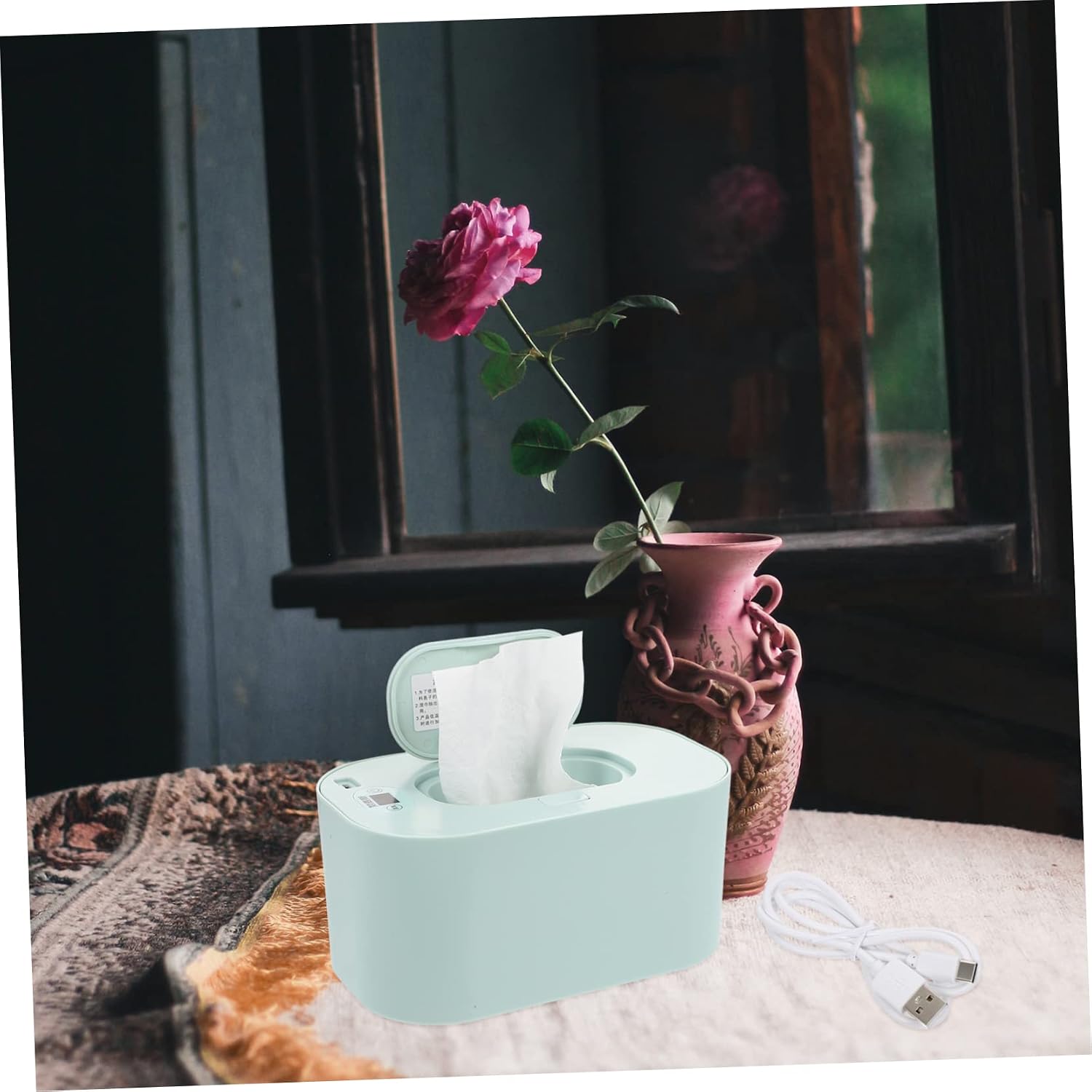 MERRYHAPY Heating Wipes Machine Portable Warmer Baby Diaper Warmer Constant Temp Control Display Portable Heating Box