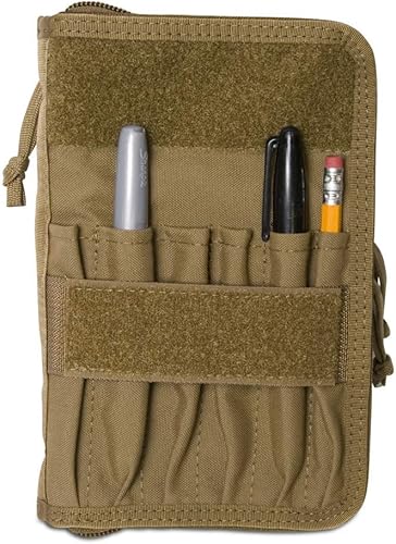 Vista 17 de Cuaderno táctico TACSOP sistema de batalla para cuadernos de 4 x 6 pulgadas, con 6 ranuras plisadas para bolígrafos/marcadores, funda con cremallera