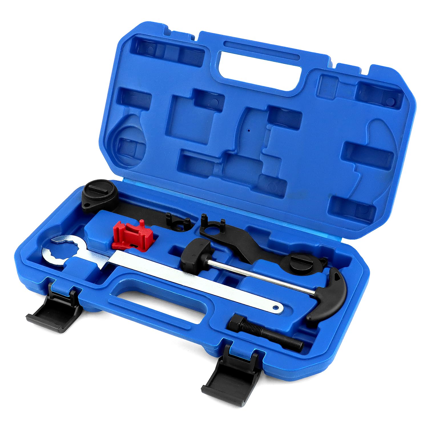 QWORK® Kit Attrezzo Messa in Fase, Strumento di Regolazione del Motore Dell'albero a Camme, Compatibile con Motori Audi A3, Golf 7, VAG EA211 Serie 1.0L 1.2L 1.4T 1.6L FSI TSI TFSI