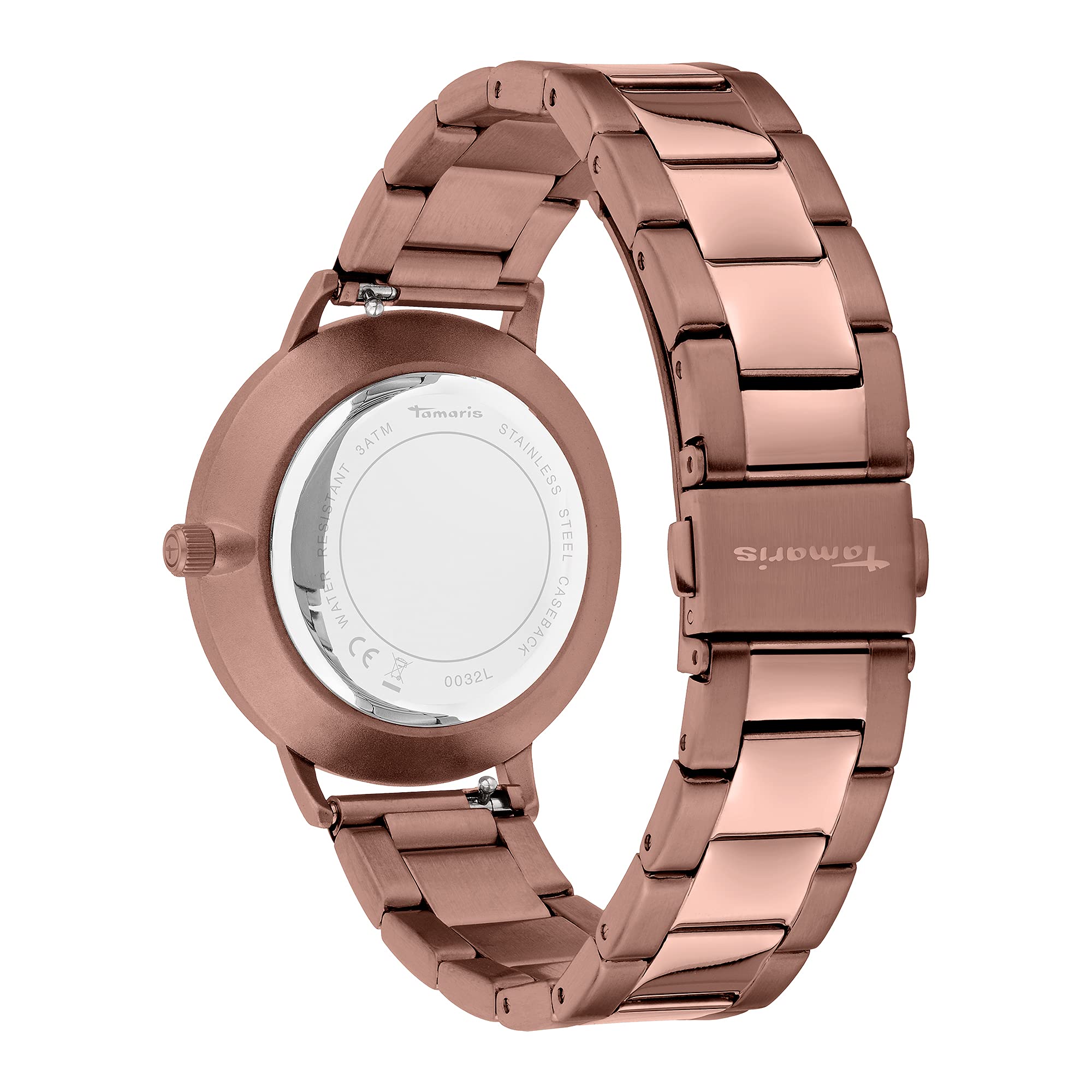 Tamaris Damenuhr – Schlichte, runde Armbanduhr für Damen 36 mm