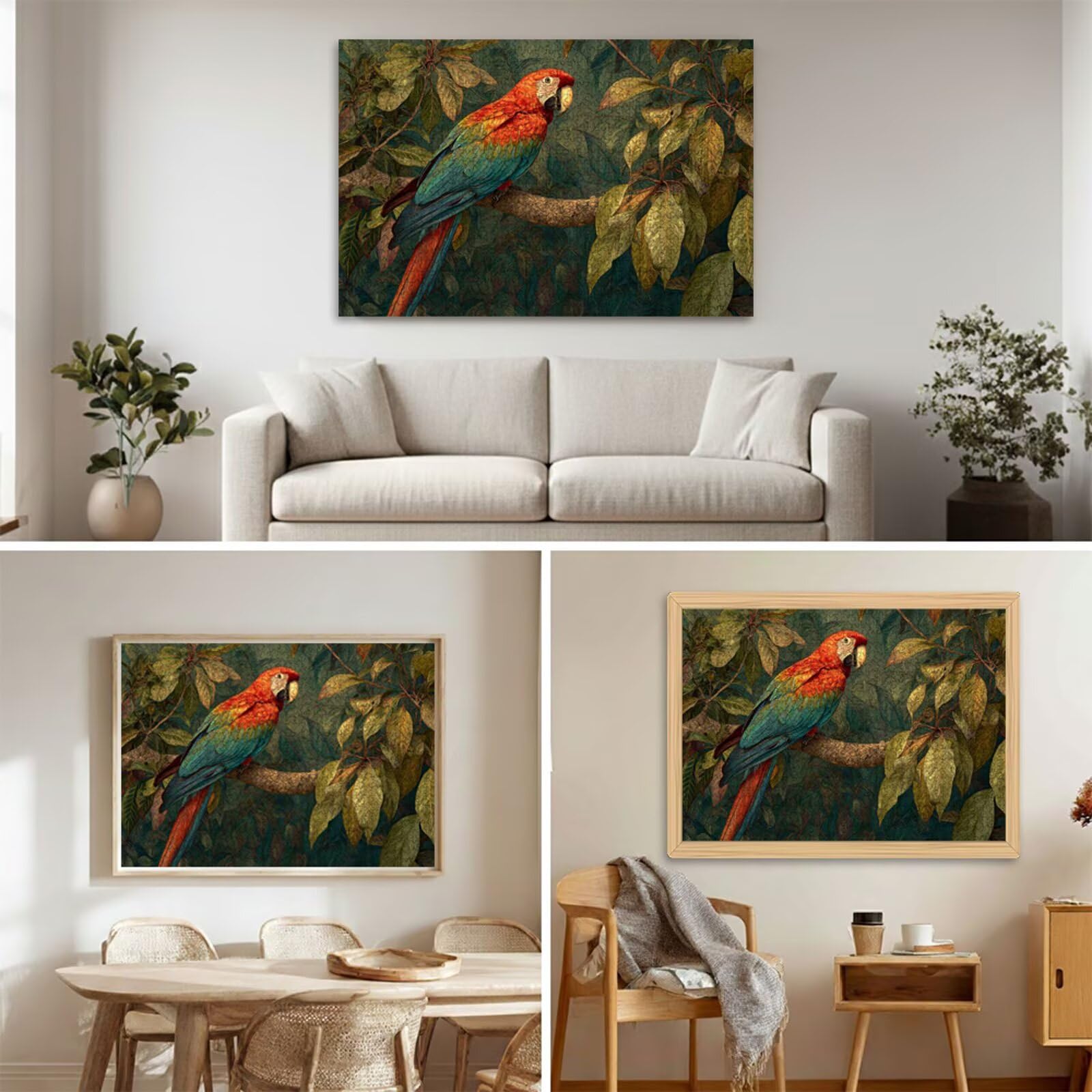 Puzzle 2000 elementów - Tropikalna i papuga - Trwałe drewniane puzzle z literami z tyłu - 70 x 100 cm - Kreatywne hobby bez kurzu - Artykuł kolekcjonerski i ponad 14 lat P3#229