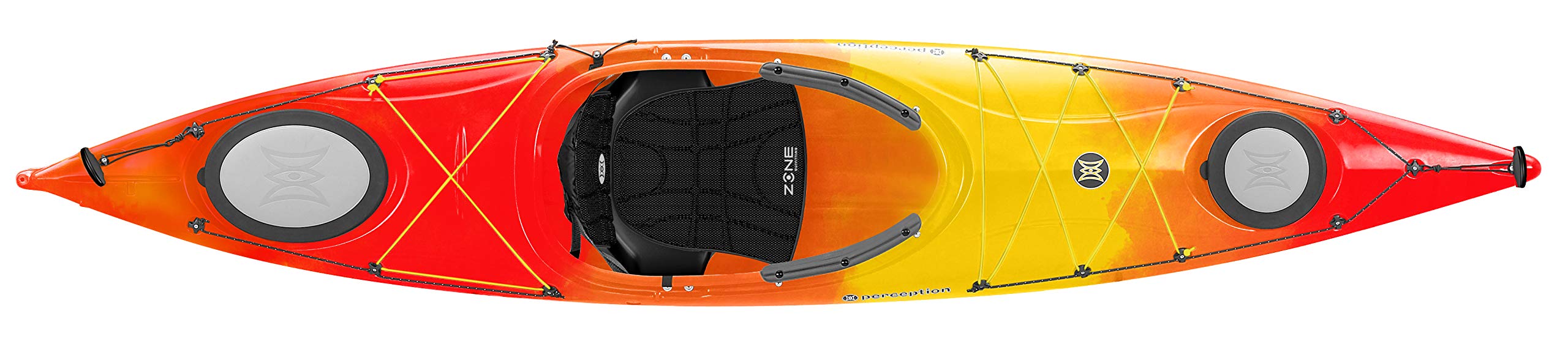 Perception Kayaks Carolina 12 | Sit Inside Touring Kayak | Large Front and Rear Storage | 12' | Sunset