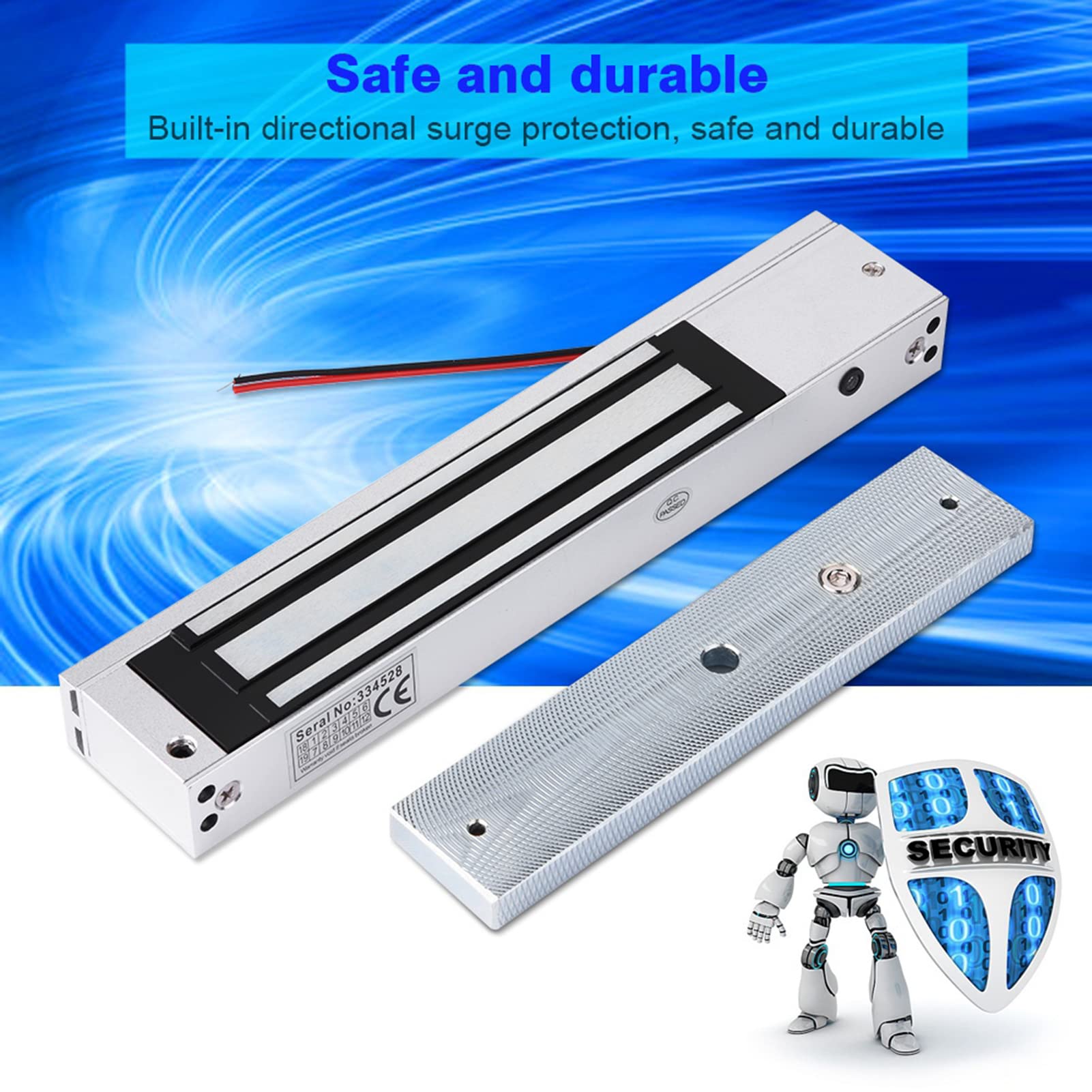 Cryfokt Elektrisches Magnetisches Türschloss, 280 Kg, Starke Kraft, Diebstahlsicherung, Schrankschloss für Aktenschrank, Schublade, Einkaufsschrank, Sicheres Metallmaterial