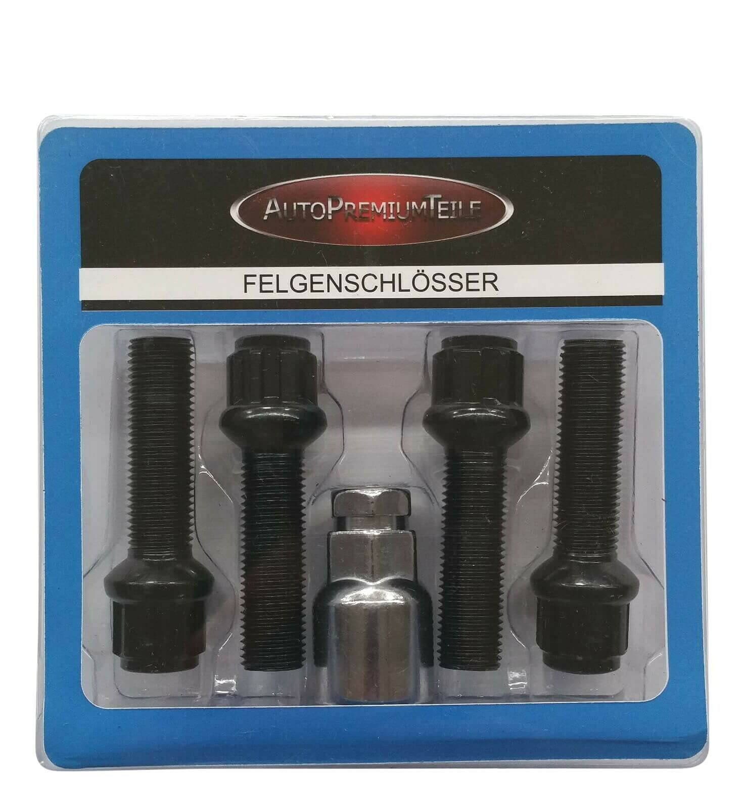Blokada do felg M15 x 1,25 x 45 mm, ściągacz kulowy R14, kompatybilne z Mercedes GLE Mercedes GLS, 4 x srebrne zamki felg, zestaw 4 szt. zabezpieczeń felg, ochrona przed kradzieżą, śruby kół