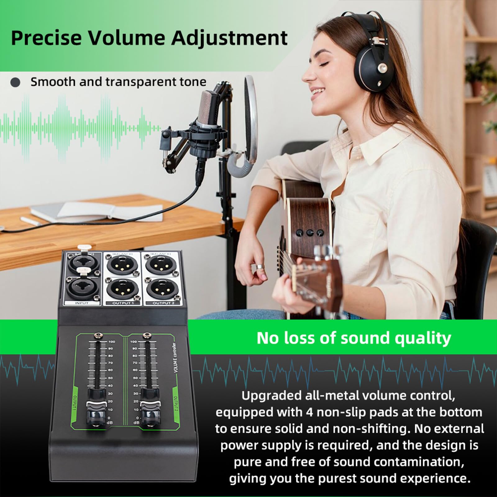 Controller audio passivo professionale per apparecchiature audio da studio e dal vivo Interferenze a basso rumore